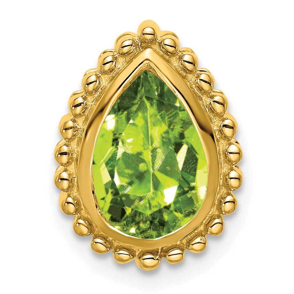 Pear Peridot Chain Slide 14k Gold PM7203-PE-Y, MPN: PM7203-PE-Y,