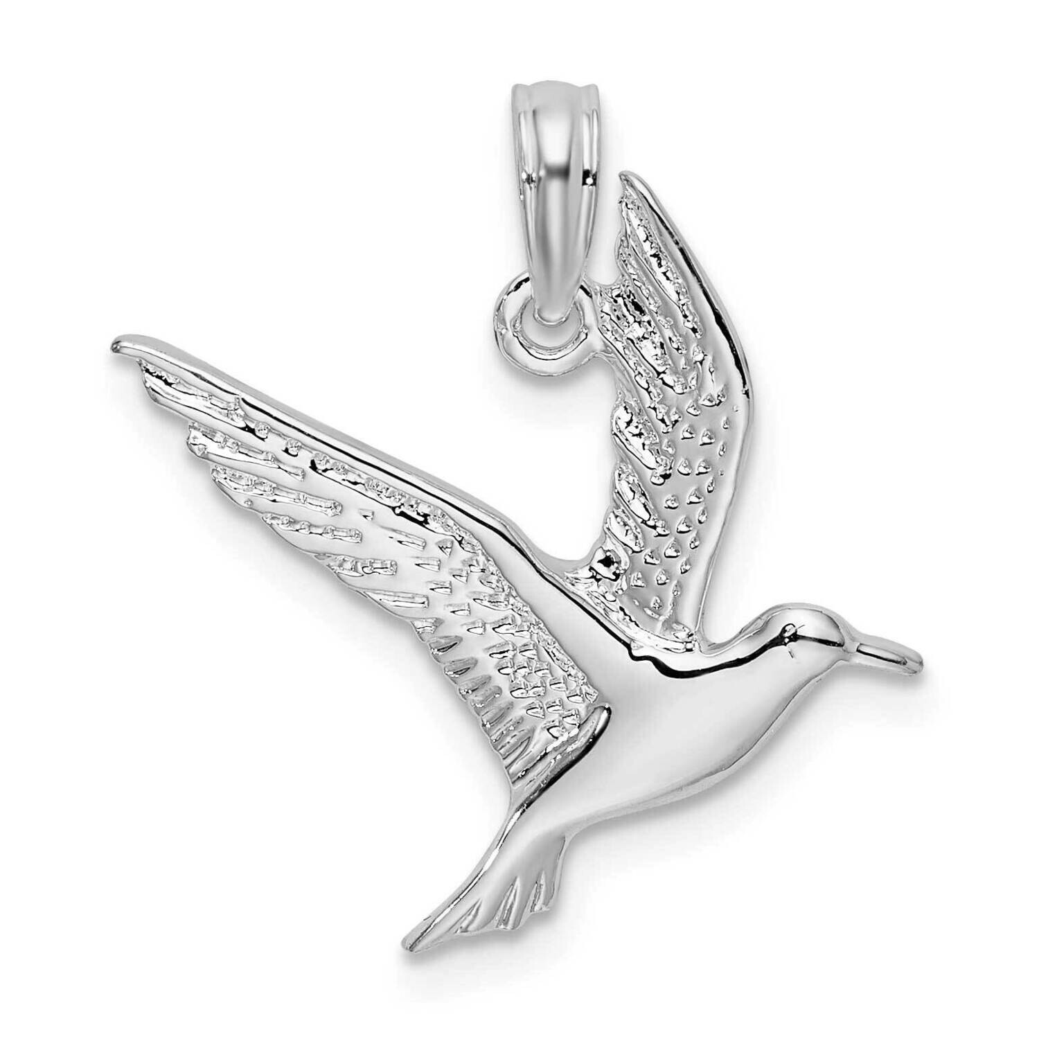 Flying Seagull Pendant Sterling Silver Polished QC10379