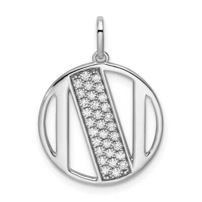 Gatsby Diamond Initial N Charm 14k White Gold PM9843N-033-WA, MPN: PM9843N-033-WA,