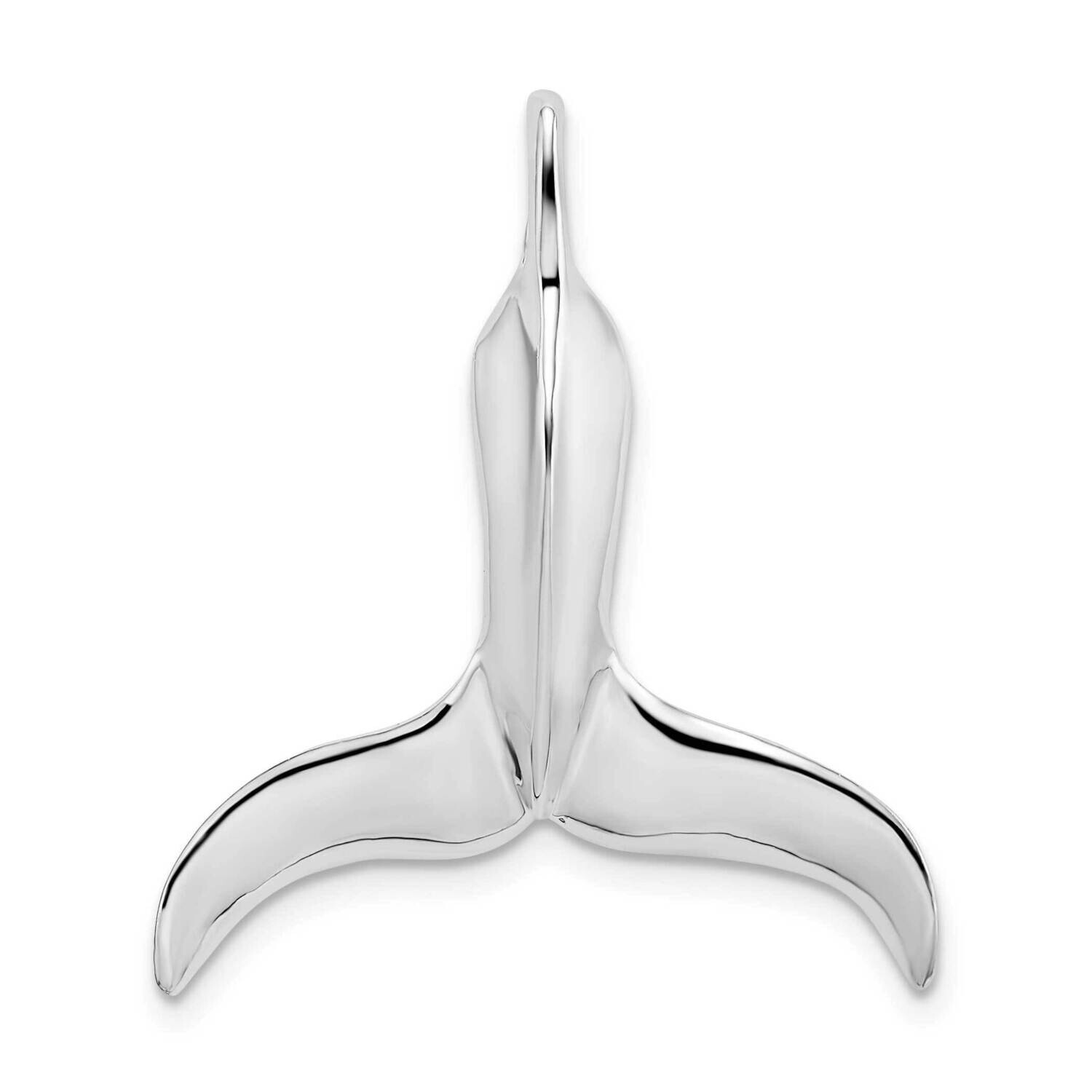 3D Whale Tail Pendant Sterling Silver Polished QC10391, MPN: QC10391, 637218175703