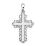 Lace-Edge Cross Pendant Sterling Silver Polished QC10285, MPN: QC10285, 637218172184