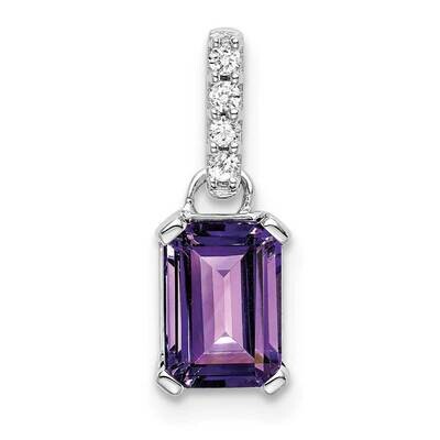 Amethyst Diamond Pendant 10k White Gold PM7410-AM-004-1WA, MPN: PM7410-AM-004-1WA,