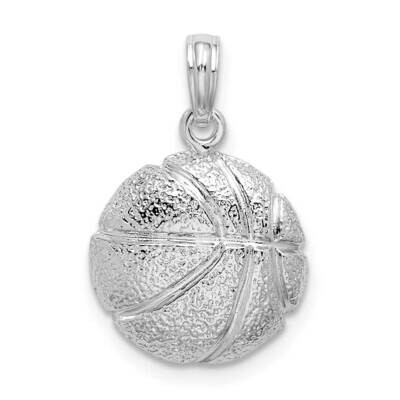 Basketball Pendant Sterling Silver Polished QC10610 by Men&#39;s Jewelry and Accessories, MPN: QC10610,…