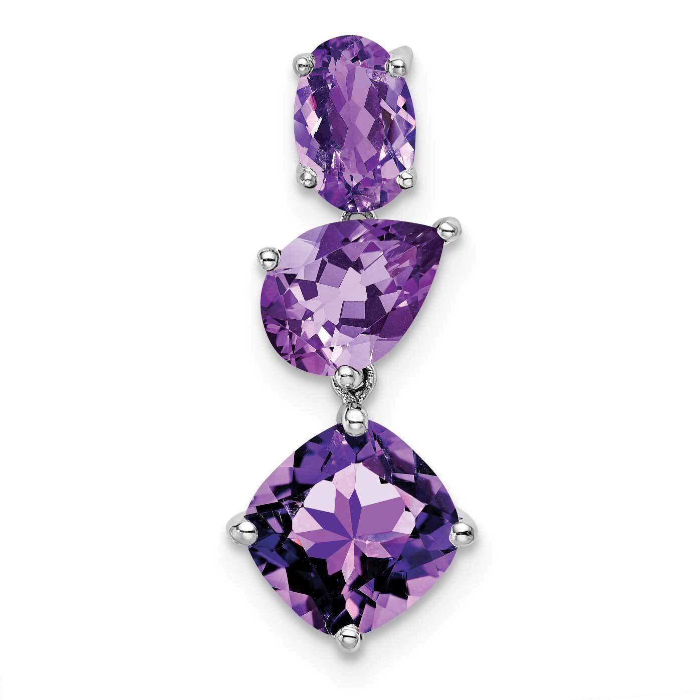 Amethyst Chain Slide 14k White Gold PM7457-AM-W, MPN: PM7457-AM-W,