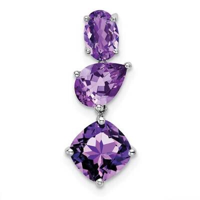 Amethyst Chain Slide 14k White Gold PM7457-AM-W, MPN: PM7457-AM-W,