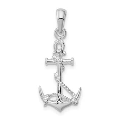3D Anchor Rope Shackle Pendant Sterling Silver QC10348, MPN: QC10348, 637218173563