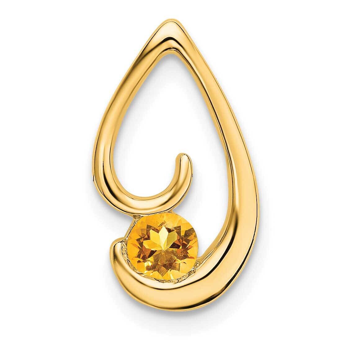 Citrine Chain Slide 14k Gold PM7145-CI-Y, MPN: PM7145-CI-Y,
