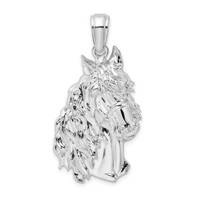 Large Horse Head Pendant Sterling Silver Polished QC10431 by Men&#39;s Jewelry and Accessories, MPN: QC…