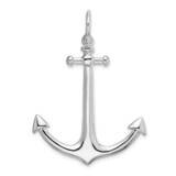 3D Large Anchor Pendant Sterling Silver Polished QC10569, MPN: QC10569, 637218184347