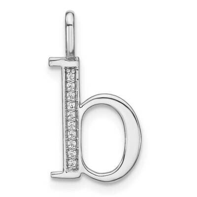 Diamond Lower Case Letter B Initial Pendant 14k White Gold PM8366B-004-WA, MPN: PM8366B-004-WA, 196…
