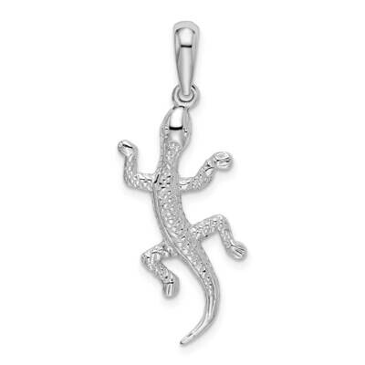 Textured Gecko Pendant Sterling Silver Polished QC10016, MPN: QC10016, 637218155798