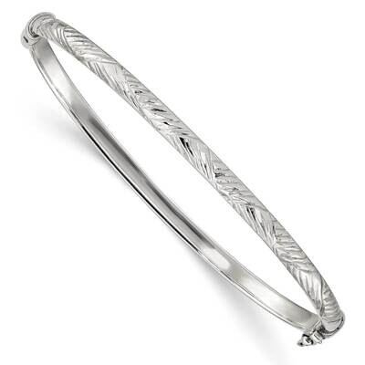 Diamond-Cut 4mm Bangle Sterling Silver QB1340, MPN: QB1340,