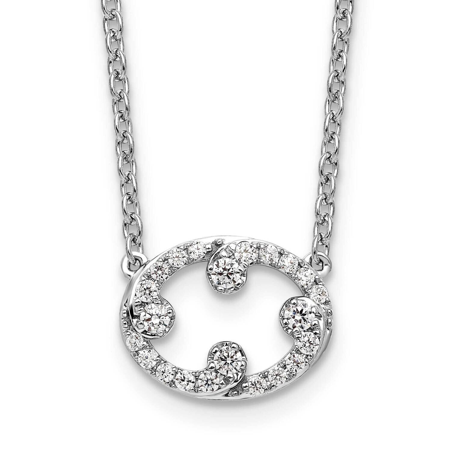 Diamond 18 Inch Necklace 14k White Gold PM9945-025-WA-18, MPN: PM9945-025-WA-18,