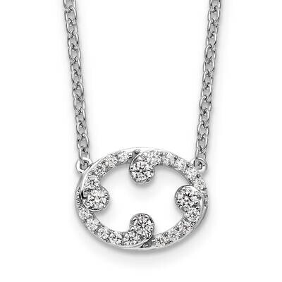 Diamond 18 Inch Necklace 14k White Gold PM9945-025-WA-18, MPN: PM9945-025-WA-18,