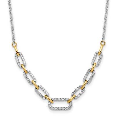 Diamond Fancy Link Necklace 14k Two-Tone Gold PM9676-050-WYLG, MPN: PM9676-050-WYLG, 883957896977