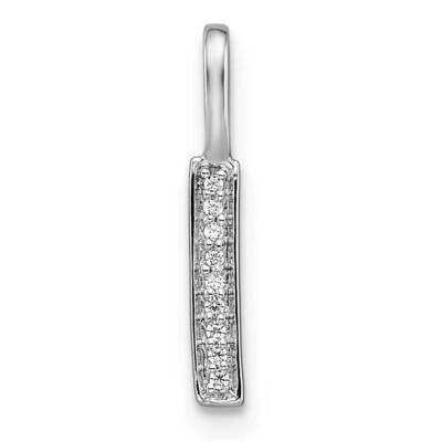 Diamond Letter I Initial Pendant 14k White Gold PM8367I-003-WA, MPN: PM8367I-003-WA, 196904074244