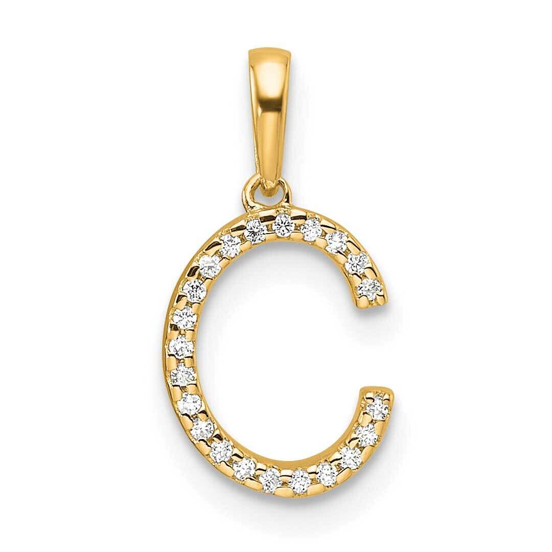 Diamond Letter C Initial Pendant 10k Gold PM9798C-007-1YA, MPN: PM9798C-007-1YA,