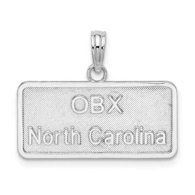 Obx North Carolina License Plate Pendant Sterling Silver QC10316, MPN: QC10316, 637218172887