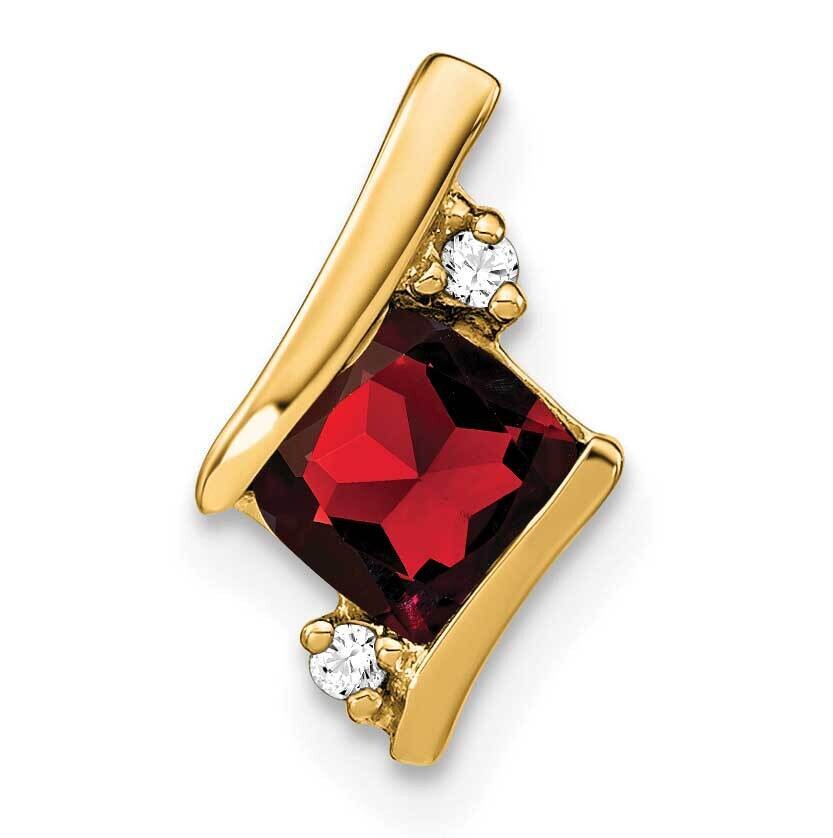 Cushion Garnet Diamond Chain Slide 10k Gold PM7398-GA-002-1YA, MPN: PM7398-GA-002-1YA,