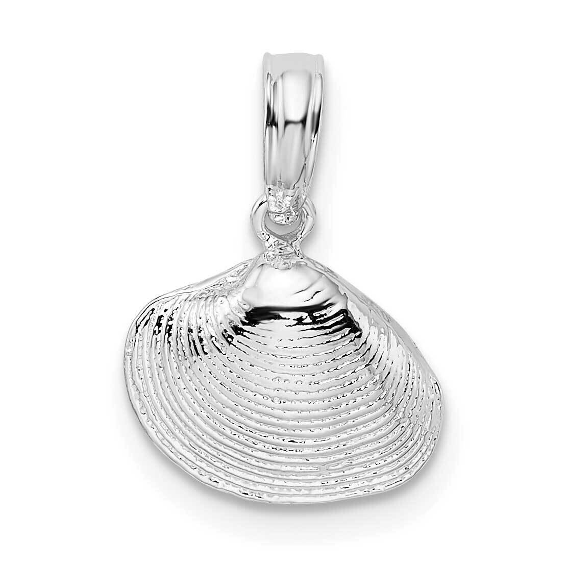 Clam Shell Pendant Sterling Silver Polished QC10434, MPN: QC10434, 637218179831