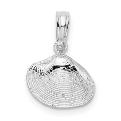 Clam Shell Pendant Sterling Silver Polished QC10434, MPN: QC10434, 637218179831