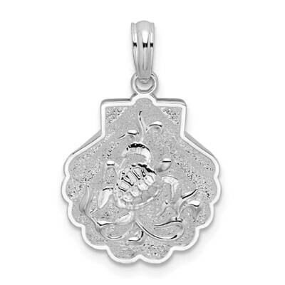 Textured Shell Sea Turtles Pendant Sterling Silver Polished QC10088, MPN: QC10088, 637218160297