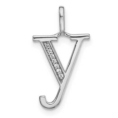 Diamond Lower Case Letter Y Initial Pendant 14k White Gold PM8366Y-002-WA, MPN: PM8366Y-002-WA, 196…