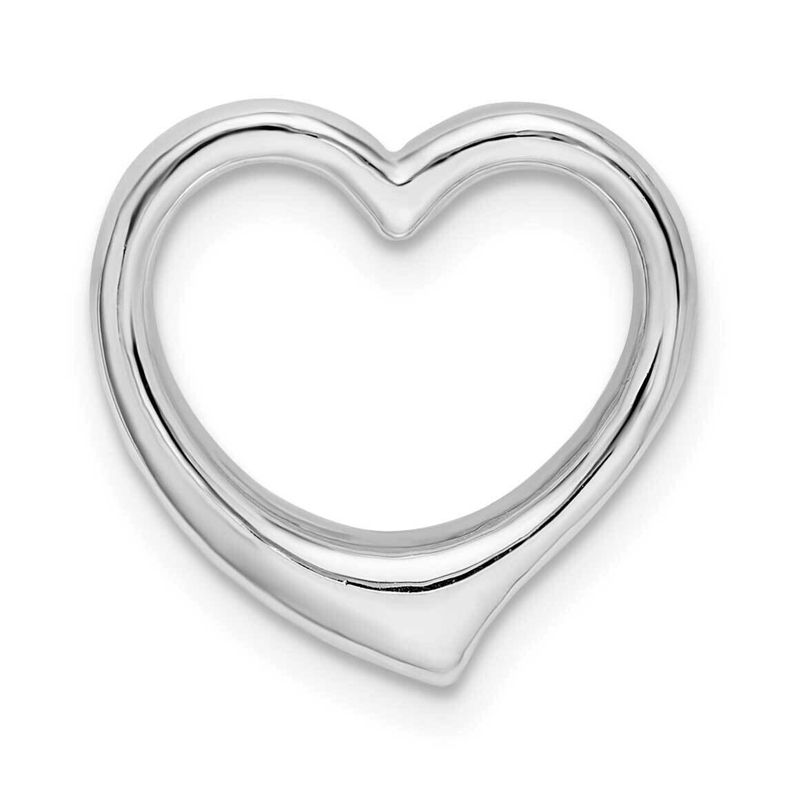 3D Solid Floating Heart Pendant Sterling Silver Polished QC10499, MPN: QC10499, 637218182329