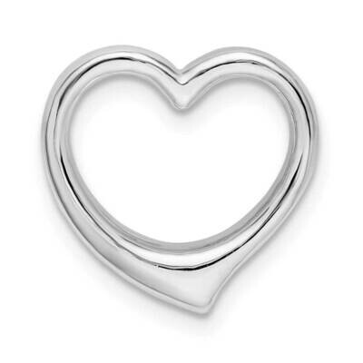 3D Solid Floating Heart Pendant Sterling Silver Polished QC10499, MPN: QC10499, 637218182329