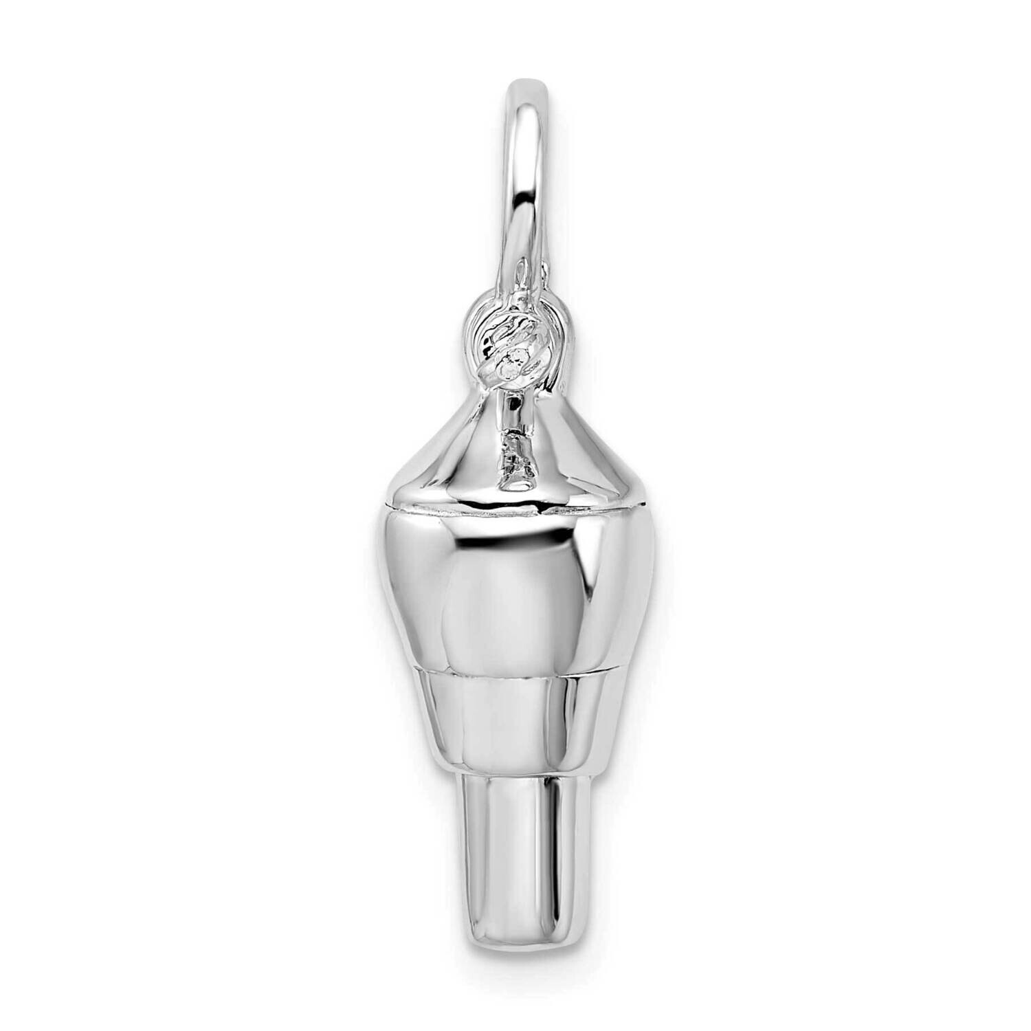 3D Swivel Shackle Bail Pendant Sterling Silver Polished QC10578, MPN: QC10578, 637218184446