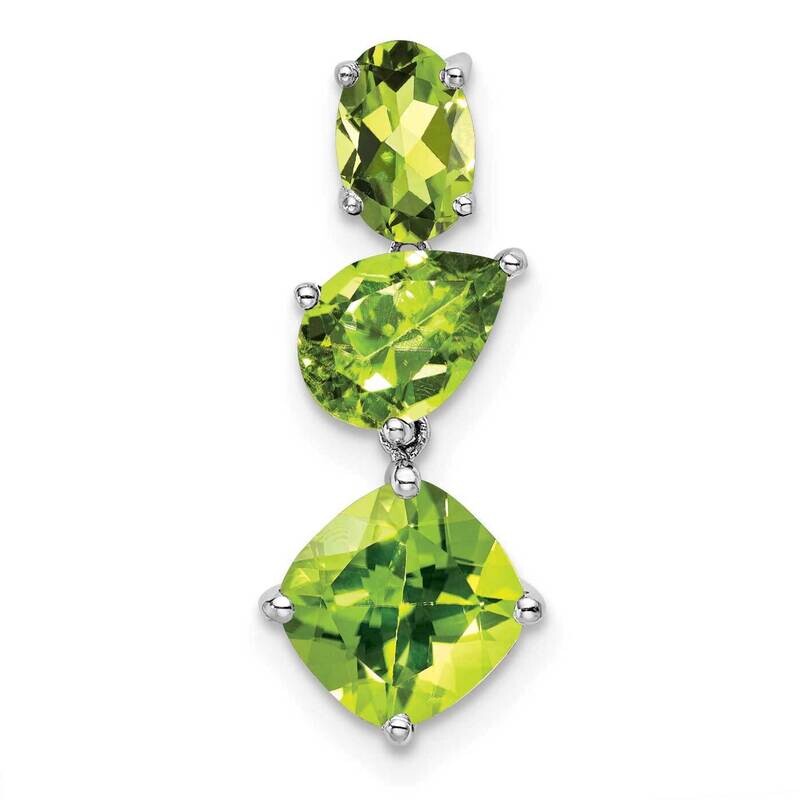 Peridot Chain Slide 14k White Gold PM7457-PE-W, MPN: PM7457-PE-W,