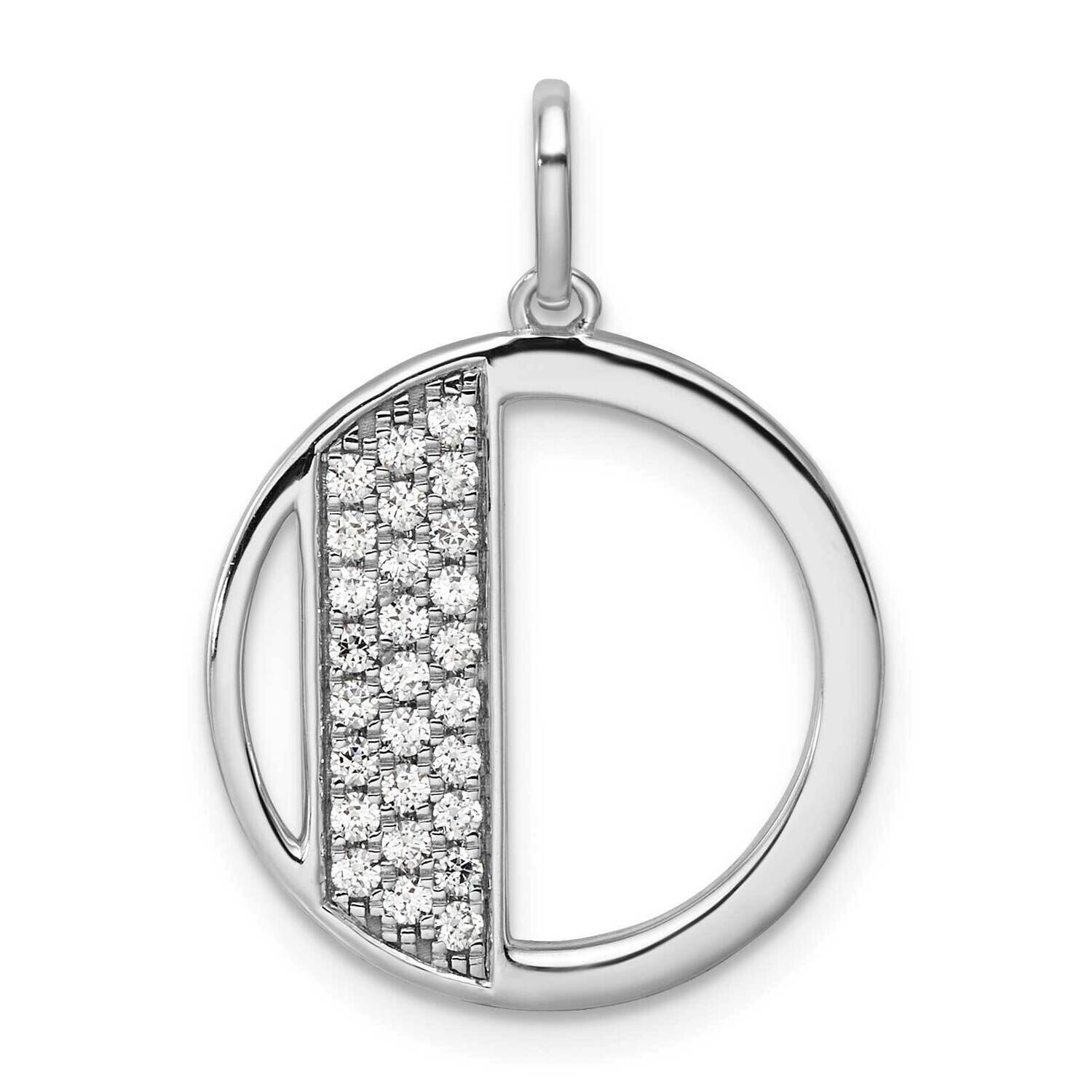 Gatsby Diamond Initial D Charm 14k White Gold PM9843D-028-WA, MPN: PM9843D-028-WA,