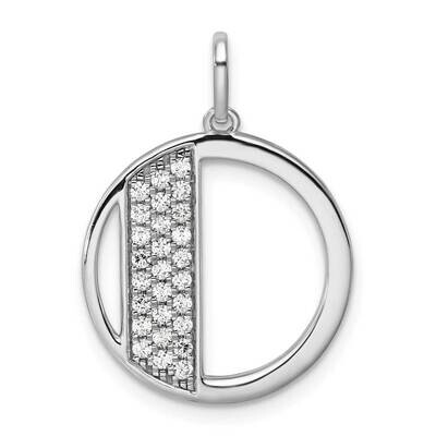 Gatsby Diamond Initial D Charm 14k White Gold PM9843D-028-WA, MPN: PM9843D-028-WA,