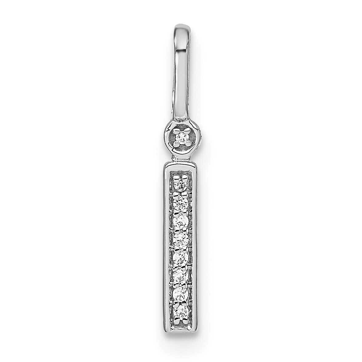 Diamond Lower Case Letter I Initial Pendant 14k White Gold PM8368I-003-WA, MPN: PM8368I-003-WA, 196…