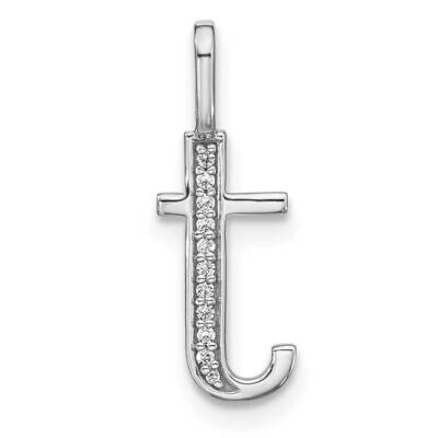 Diamond Lower Case Letter T Initial Pendant 14k White Gold PM8366T-004-WA, MPN: PM8366T-004-WA, 196…