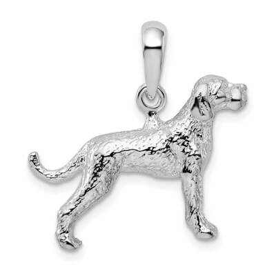 Textured 3D English Pointer Dog Pendant Sterling Silver QC10234, MPN: QC10234, 637218170548