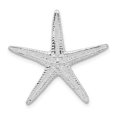 Textured Starfish Slide Sterling Silver Polished QC10046, MPN: QC10046, 637218158096