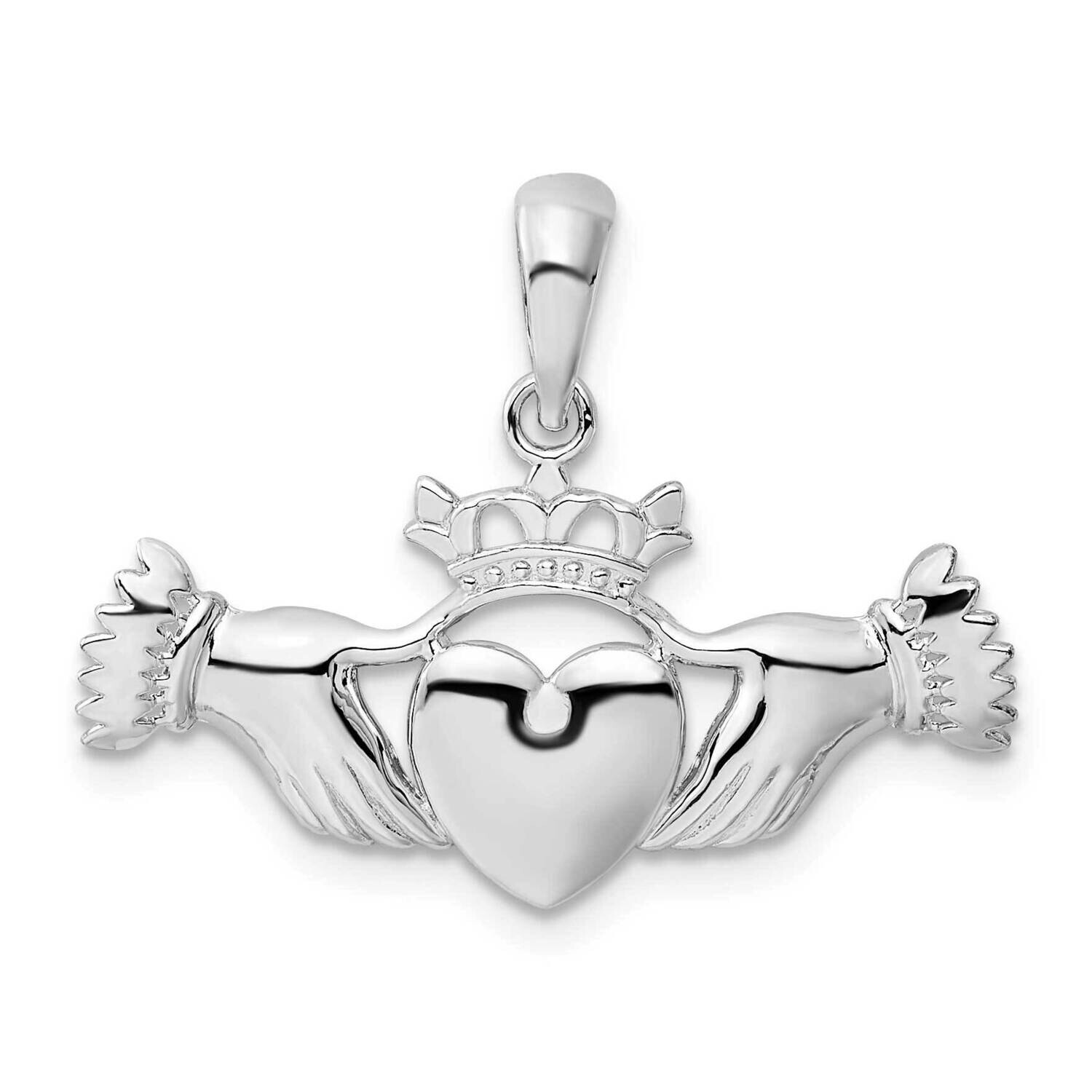 Claddagh Pendant Sterling Silver Polished QC10545, MPN: QC10545, 637218183944