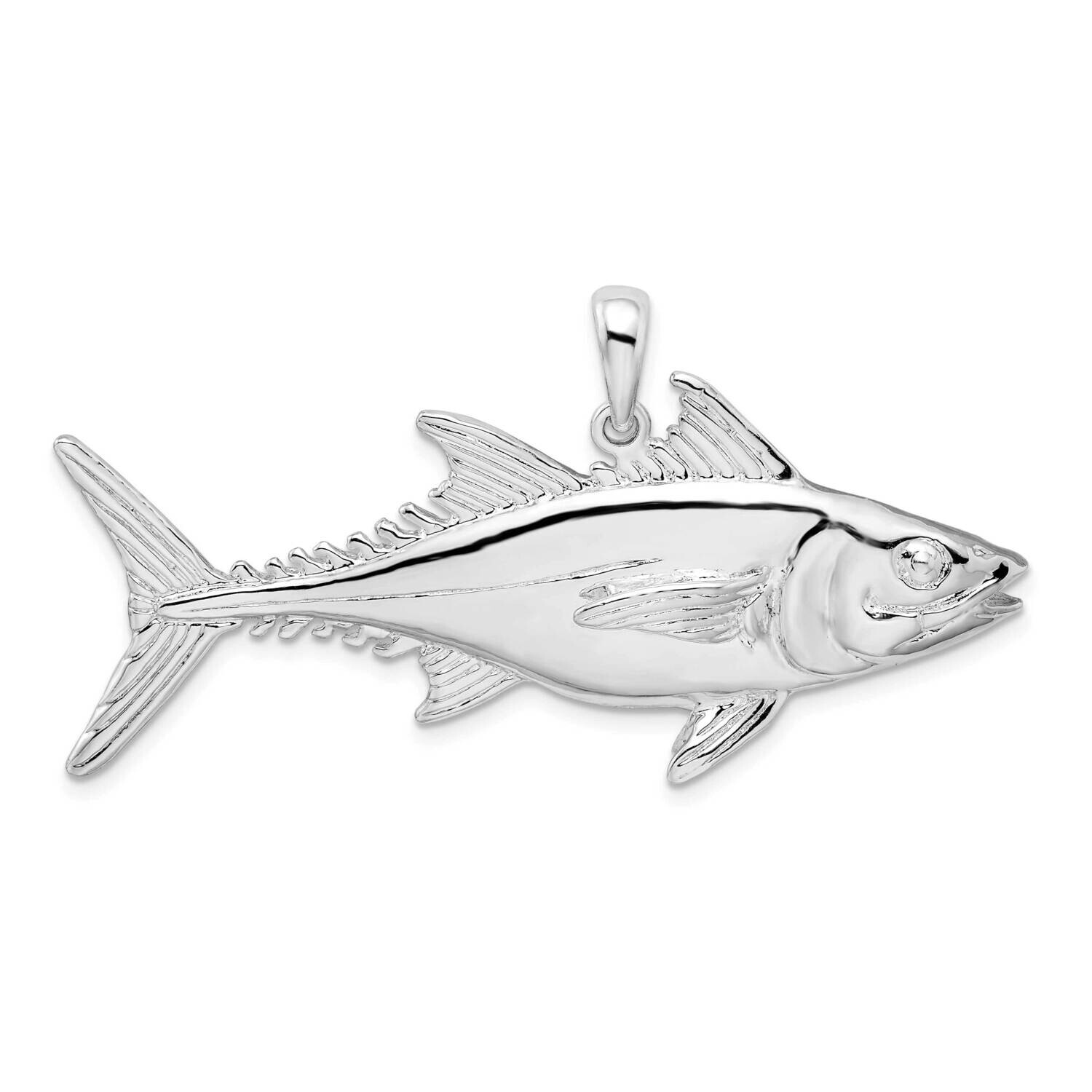 Skipjack Tuna Fish Pendant Sterling Silver Polished QC10308, MPN: QC10308, 637218172504