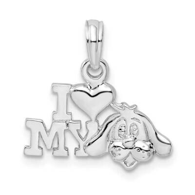 I Heart My Dog Pendant Sterling Silver Polished QC10456, MPN: QC10456, 637218180554