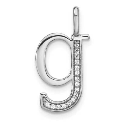 Diamond Lower Case Letter G Initial Pendant 14k White Gold PM8366G-006-WA, MPN: PM8366G-006-WA, 196…