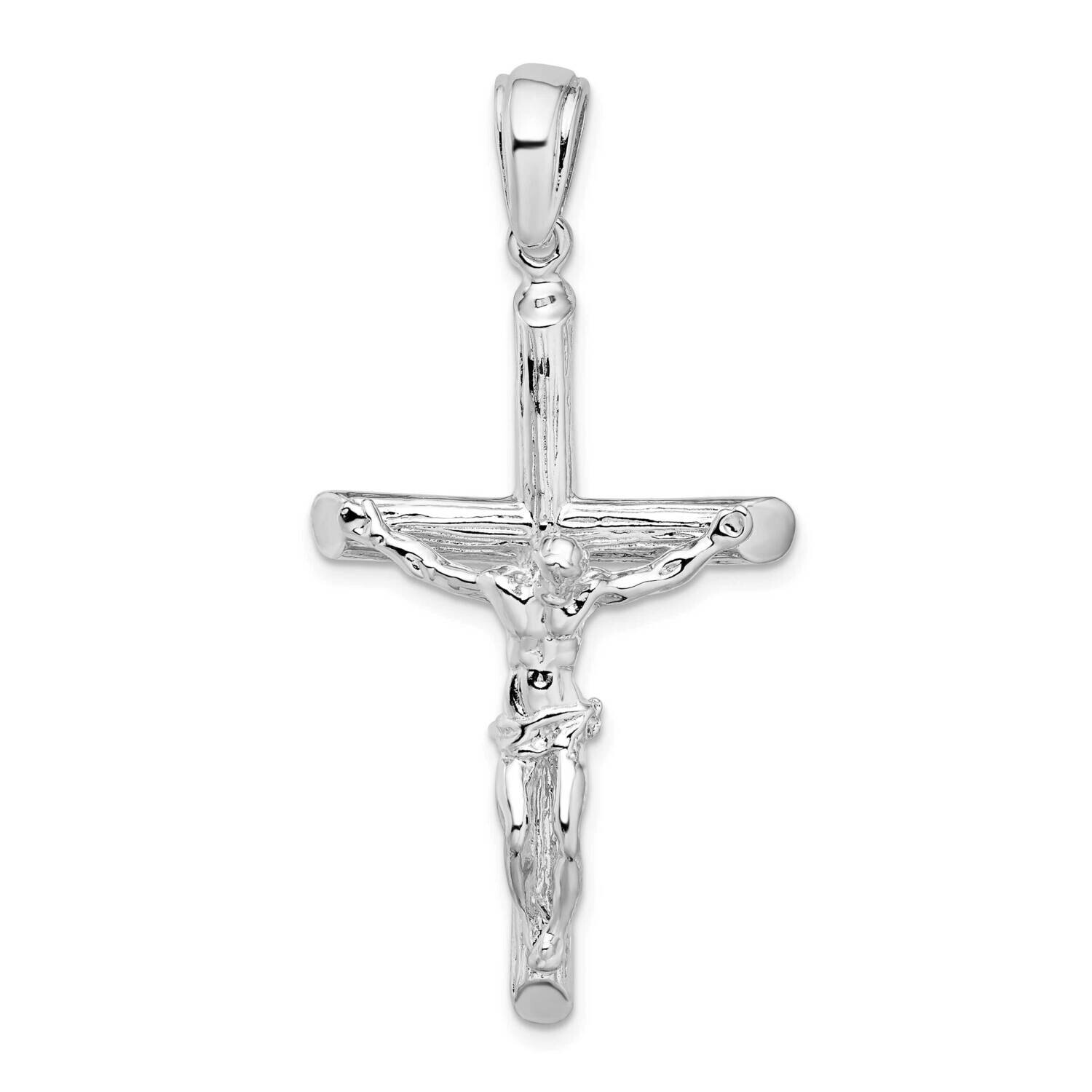 Textured Crucifix Pendant Sterling Silver QC10501, MPN: QC10501, 637218182343