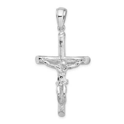 Textured Crucifix Pendant Sterling Silver QC10501, MPN: QC10501, 637218182343