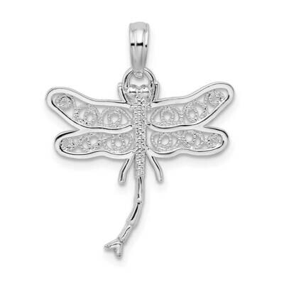 Filigree Wing Dragonfly Pendant Sterling Silver Polished QC10043, MPN: QC10043, 637218157914