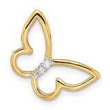 Butterfly Diamond Chain Slide 14k Polished Gold PM8521-005-YA, MPN: PM8521-005-YA,