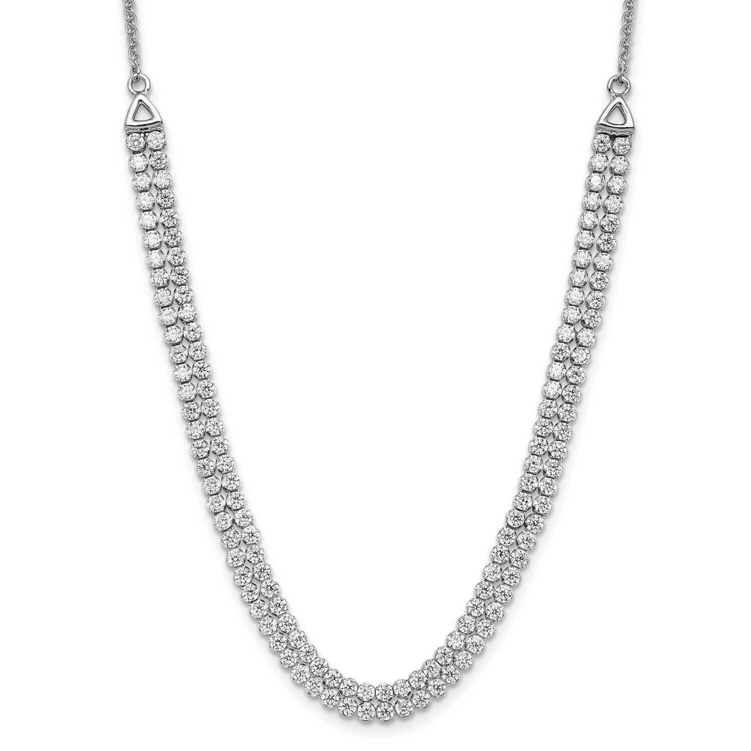 Diamond Two-Row Tennis Style Bolo Necklace 14k White Gold PM9461-278-WLG