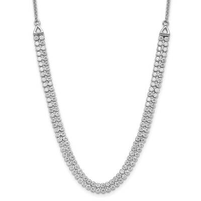 Diamond Two-Row Tennis Style Bolo Necklace 14k White Gold PM9461-278-WLG, MPN: PM9461-278-WLG, 8839…