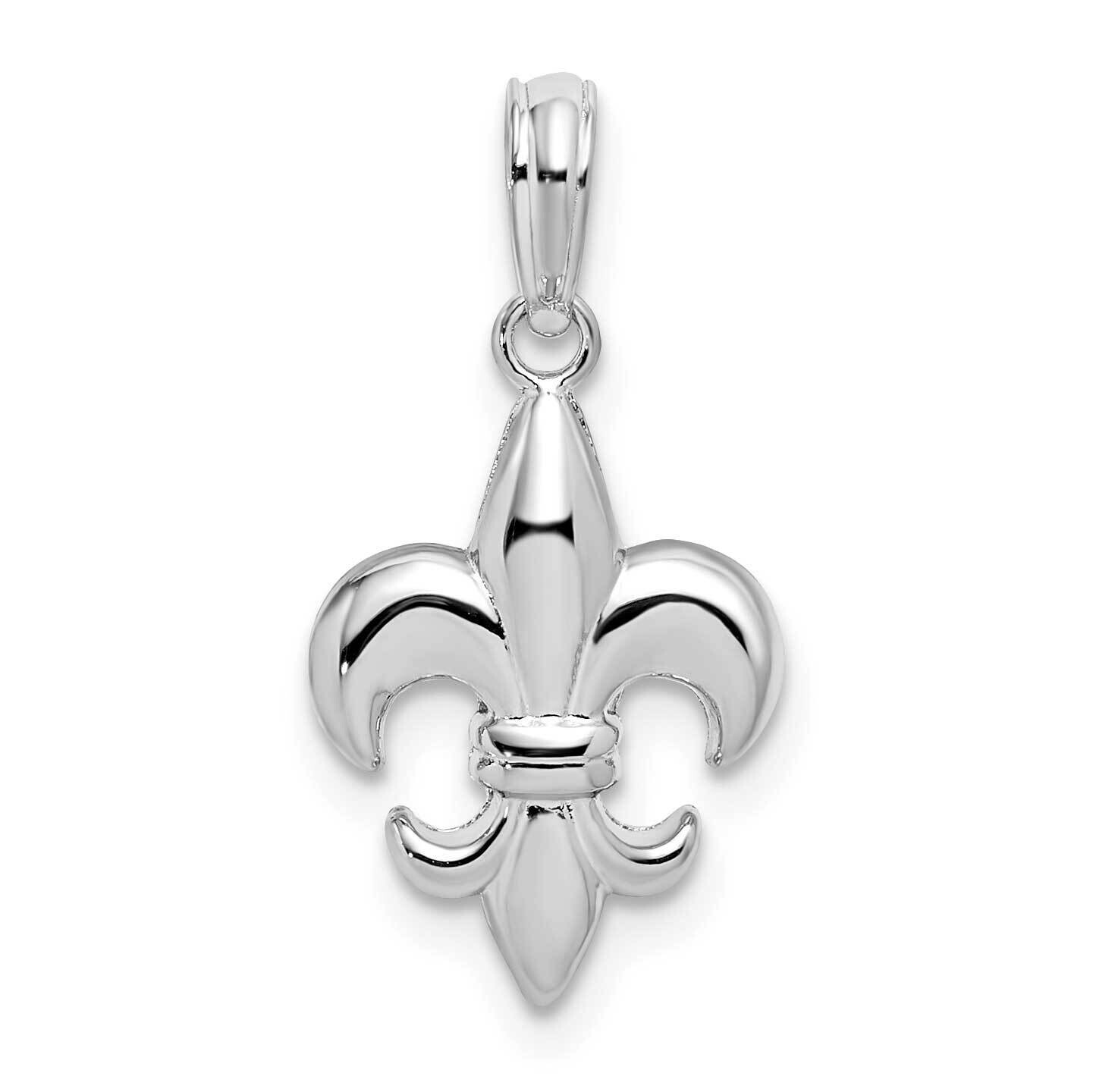 Fleur De Lis Pendant Sterling Silver Polished QC10133, MPN: QC10133, 637218164653