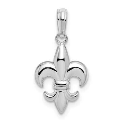 Fleur De Lis Pendant Sterling Silver Polished QC10133, MPN: QC10133, 637218164653