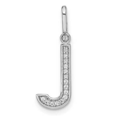 Diamond Lower Case Letter J Initial Pendant 14k White Gold PM8368J-006-WA, MPN: PM8368J-006-WA, 196…